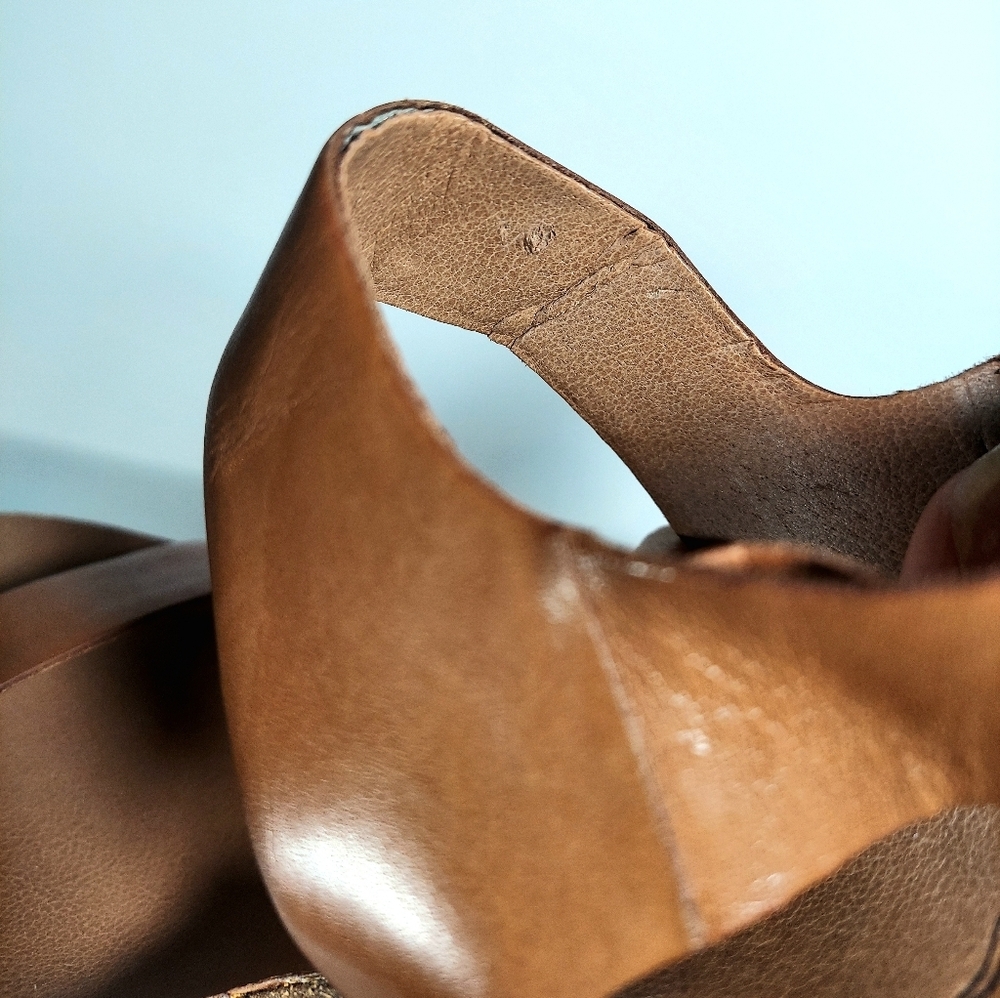 Lucky Brand Women's Stillwater Leather Floral Applique Boho Chic Wedges - Picture 7 of 10